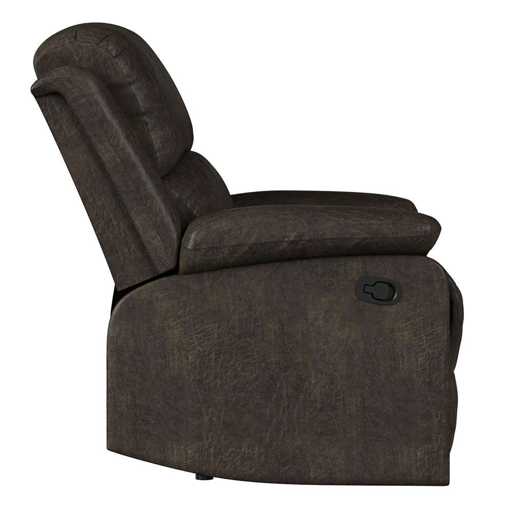 Lifestyle Solutions - Relax A Lounger Dawson Manual Recliner, Dark Brown - RC-DBYKU3008 veiw 3
