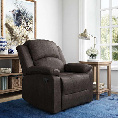 Lifestyle Solutions - Relax A Lounger Dawson Manual Recliner, Dark Brown - RC-DBYKU3008 veiw 5