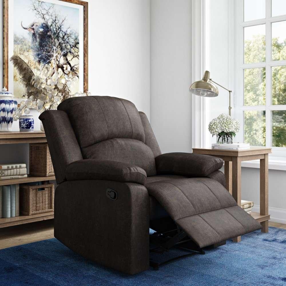 Lifestyle Solutions - Relax A Lounger Dawson Manual Recliner, Dark Brown - RC-DBYKU3008 veiw 6
