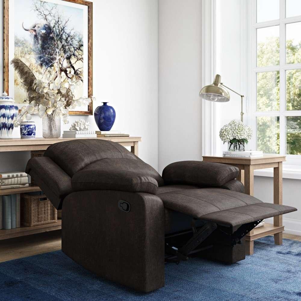 Lifestyle Solutions - Relax A Lounger Dawson Manual Recliner, Dark Brown - RC-DBYKU3008 veiw 7