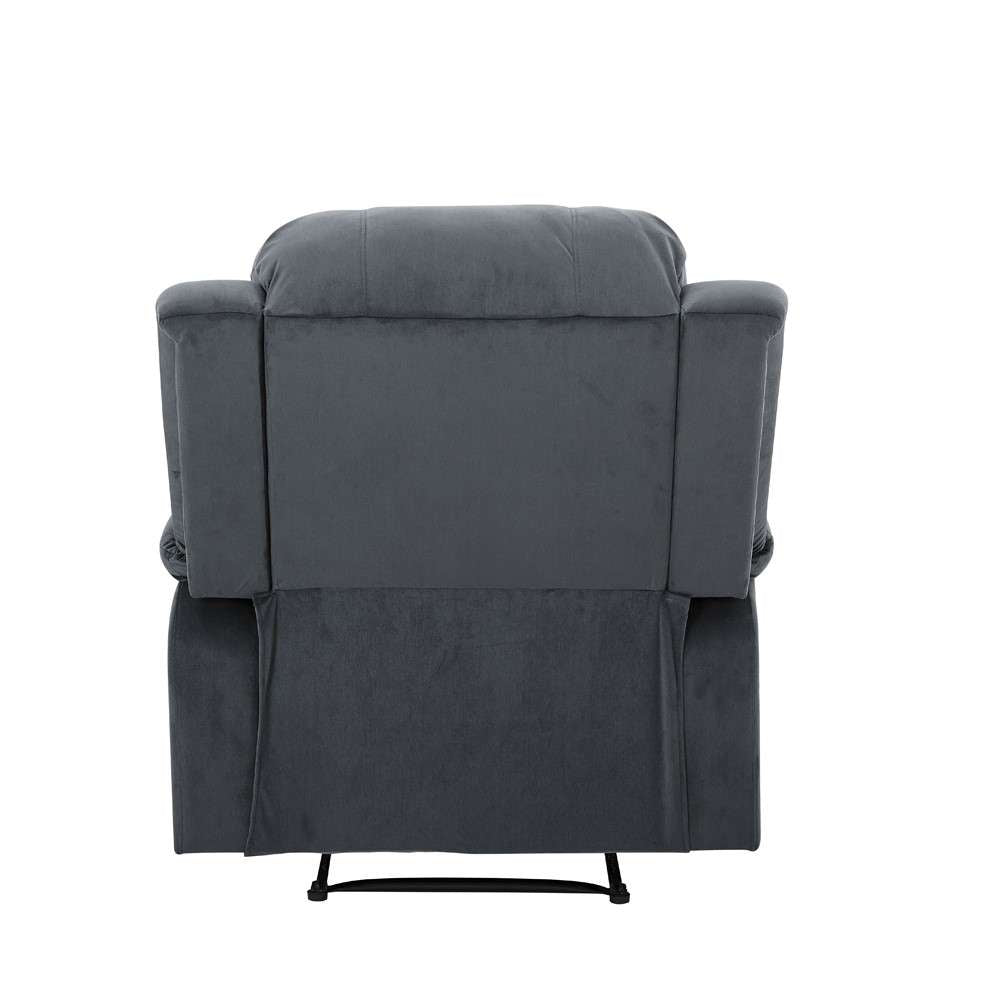 Lifestyle Solutions - Relax A Lounger Dawson Faux Leather Manual Recliner, Slate Grey - RC-DBYM2616 veiw 3