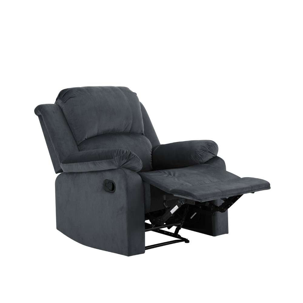 Lifestyle Solutions - Relax A Lounger Dawson Faux Leather Manual Recliner, Slate Grey - RC-DBYM2616 veiw 5