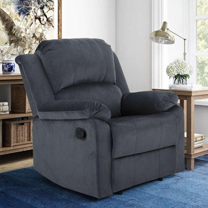 Lifestyle Solutions - Relax A Lounger Dawson Faux Leather Manual Recliner, Slate Grey - RC-DBYM2616 veiw 7