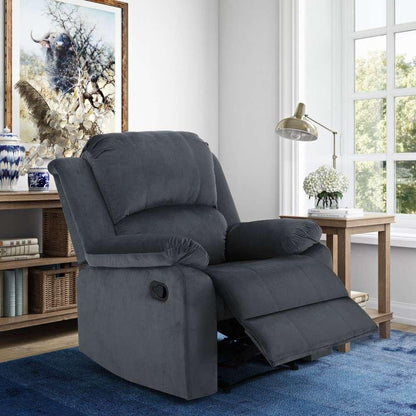 Lifestyle Solutions - Relax A Lounger Dawson Faux Leather Manual Recliner, Slate Grey - RC-DBYM2616 veiw 8