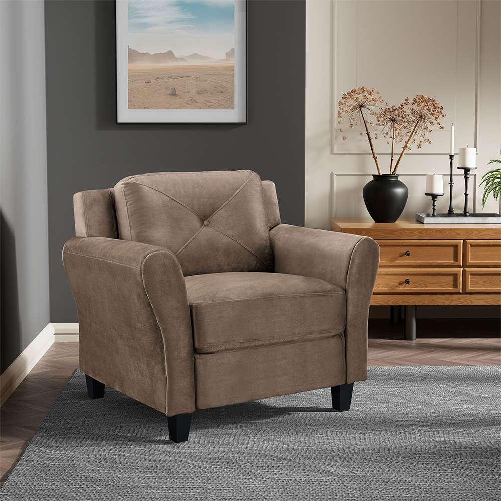 Lifestyle Solutions - Highland Chair with Rolled Arms, Brown  - CCHRFKS1M26BRRA veiw 5
