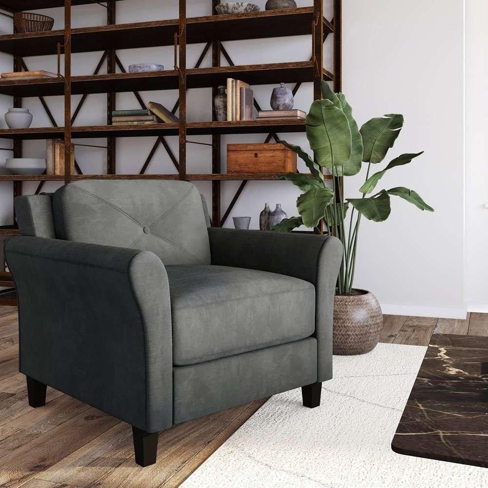 Lifestyle Solutions - Highland Chair with Rolled Arms, Dark Grey  - CCHRFKS1M26DGRA veiw 4