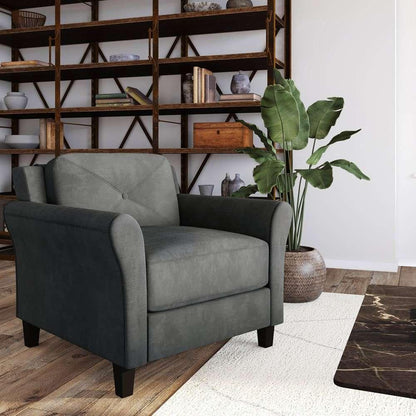 Lifestyle Solutions - Highland Chair with Rolled Arms, Dark Grey  - CCHRFKS1M26DGRA veiw 4