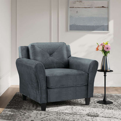 Lifestyle Solutions - Highland Chair with Rolled Arms, Dark Grey  - CCHRFKS1M26DGRA veiw 5