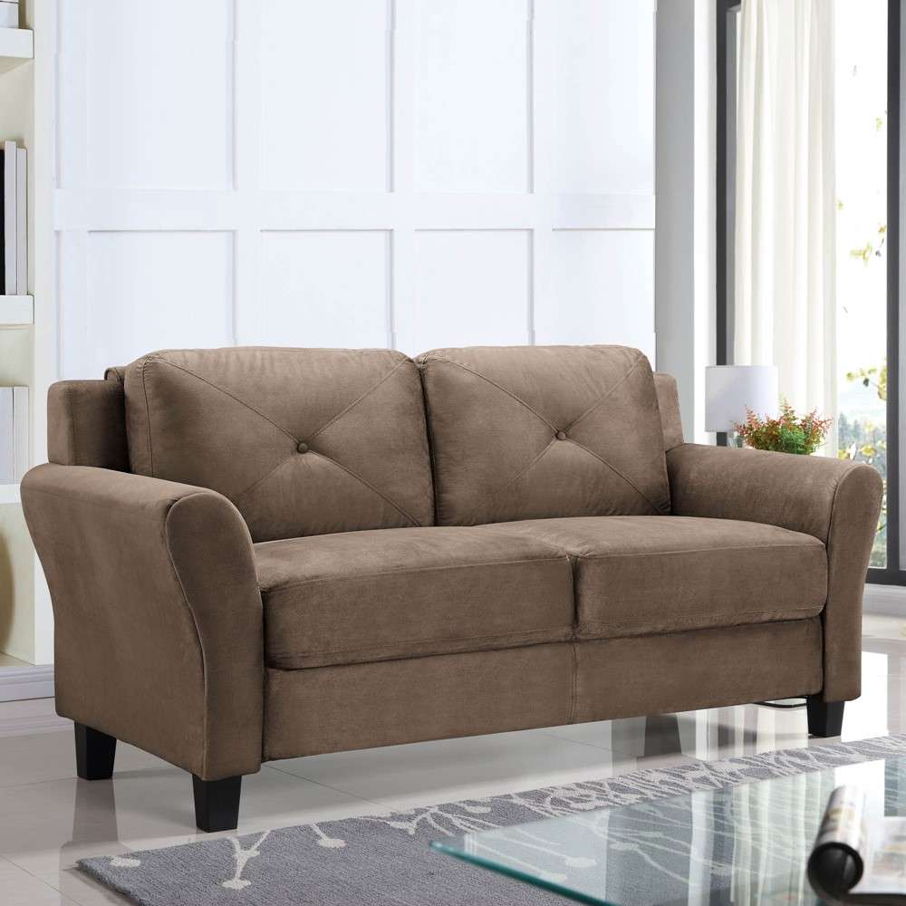 Lifestyle Solutions - Highland Loveseat with Rolled Arms, Brown  - CCHRFKS2M26BRRA veiw 4