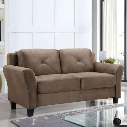 Lifestyle Solutions - Highland Loveseat with Rolled Arms, Brown  - CCHRFKS2M26BRRA veiw 4