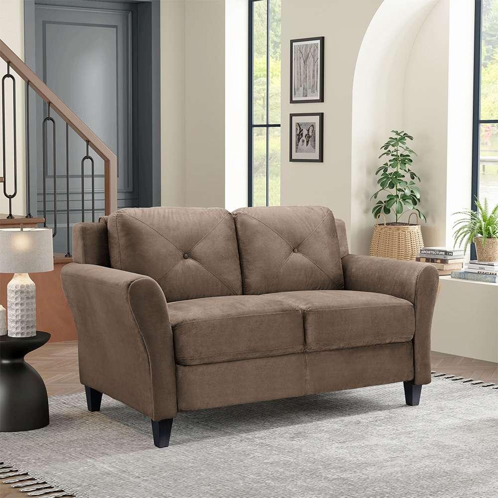 Lifestyle Solutions - Highland Loveseat with Rolled Arms, Brown  - CCHRFKS2M26BRRA veiw 5