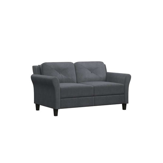 Lifestyle Solutions - Highland Loveseat with Rolled Arms, Dark Grey  - CCHRFKS2M26DGRA veiw 1