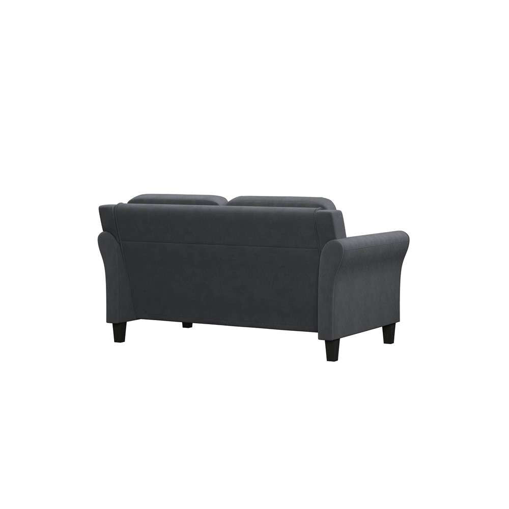 Lifestyle Solutions - Highland Loveseat with Rolled Arms, Dark Grey  - CCHRFKS2M26DGRA veiw 3
