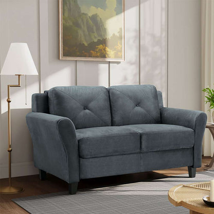 Lifestyle Solutions - Highland Loveseat with Rolled Arms, Dark Grey  - CCHRFKS2M26DGRA veiw 5