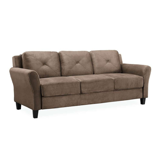 Lifestyle Solutions - Highland Sofa with Rolled Arms, Brown  - CCHRFKS3M26BRRA veiw 1