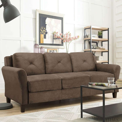 Lifestyle Solutions - Highland Sofa with Rolled Arms, Brown  - CCHRFKS3M26BRRA veiw 3
