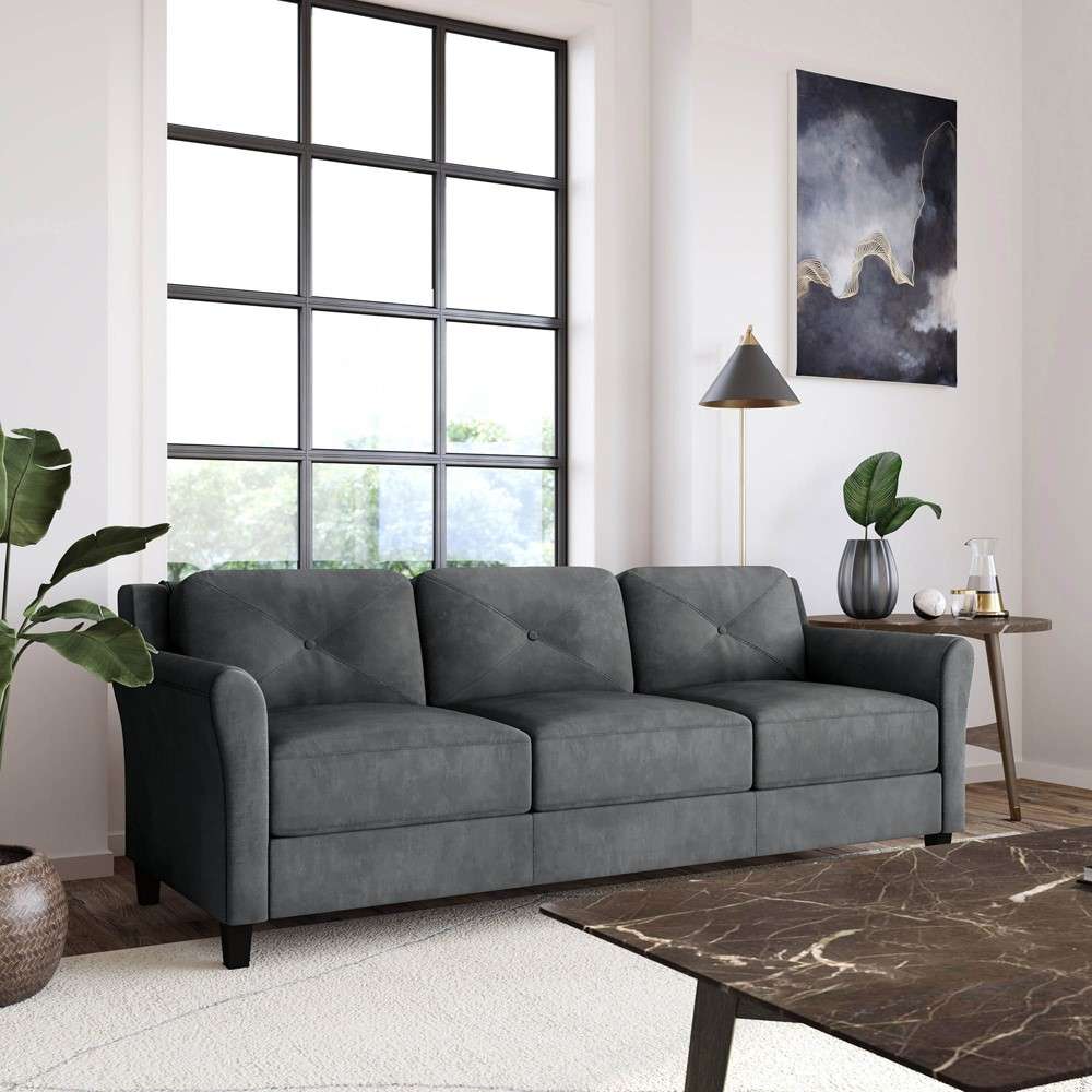 Lifestyle Solutions - Highland Sofa with Rolled Arms, Dark Grey  - CCHRFKS3M26DGRA veiw 4