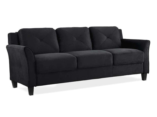 Lifestyle Solutions - Highland Sofa with Curved Arms, Black  - CCHRFKS3M26BKVA veiw 1