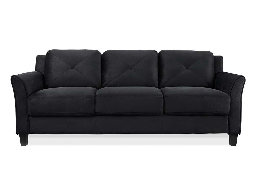 Lifestyle Solutions - Highland Sofa with Curved Arms, Black  - CCHRFKS3M26BKVA veiw 2