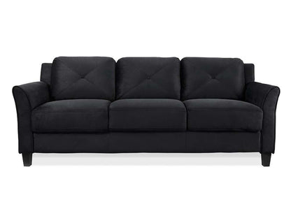 Lifestyle Solutions - Highland Sofa with Curved Arms, Black  - CCHRFKS3M26BKVA veiw 2