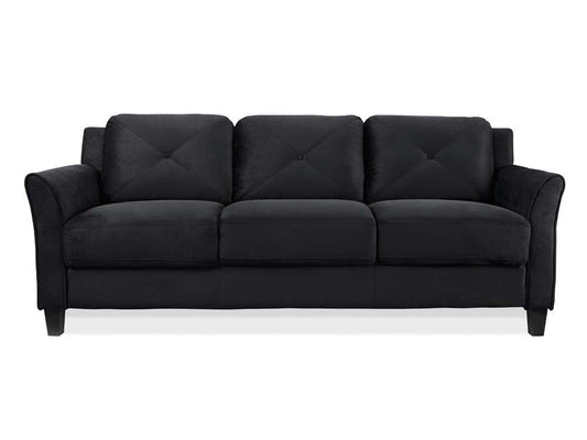 Lifestyle Solutions - Highland Sofa with Curved Arms, Black  - CCHRFKS3M26BKVA veiw 2