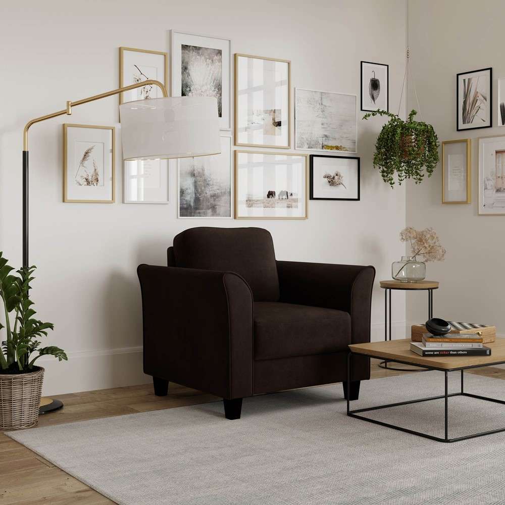 Lifestyle Solutions - Westley Chair with Curved Arms, Coffee  - CCWENKS1M26CFVA veiw 4