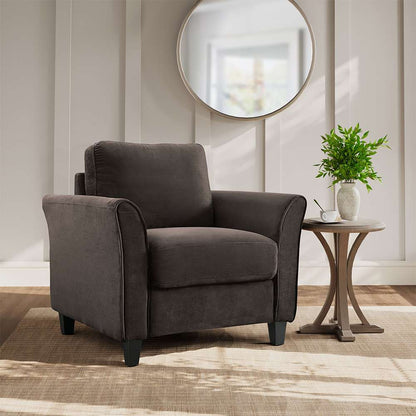Lifestyle Solutions - Westley Chair with Curved Arms, Coffee  - CCWENKS1M26CFVA veiw 5