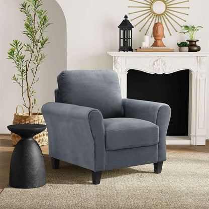 Lifestyle Solutions - Westley Chair with Rolled Arms, Dark Grey  - CCWENKS1M26DGRA veiw 5