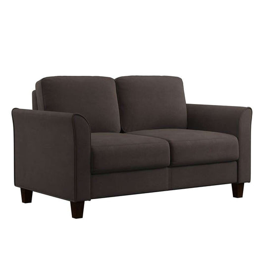 Lifestyle Solutions - Westley Loveseat with Curved Arms, Coffee  - CCWENKS2M26CFVA veiw 1