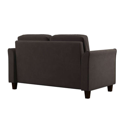 Lifestyle Solutions - Westley Loveseat with Curved Arms, Coffee  - CCWENKS2M26CFVA veiw 3
