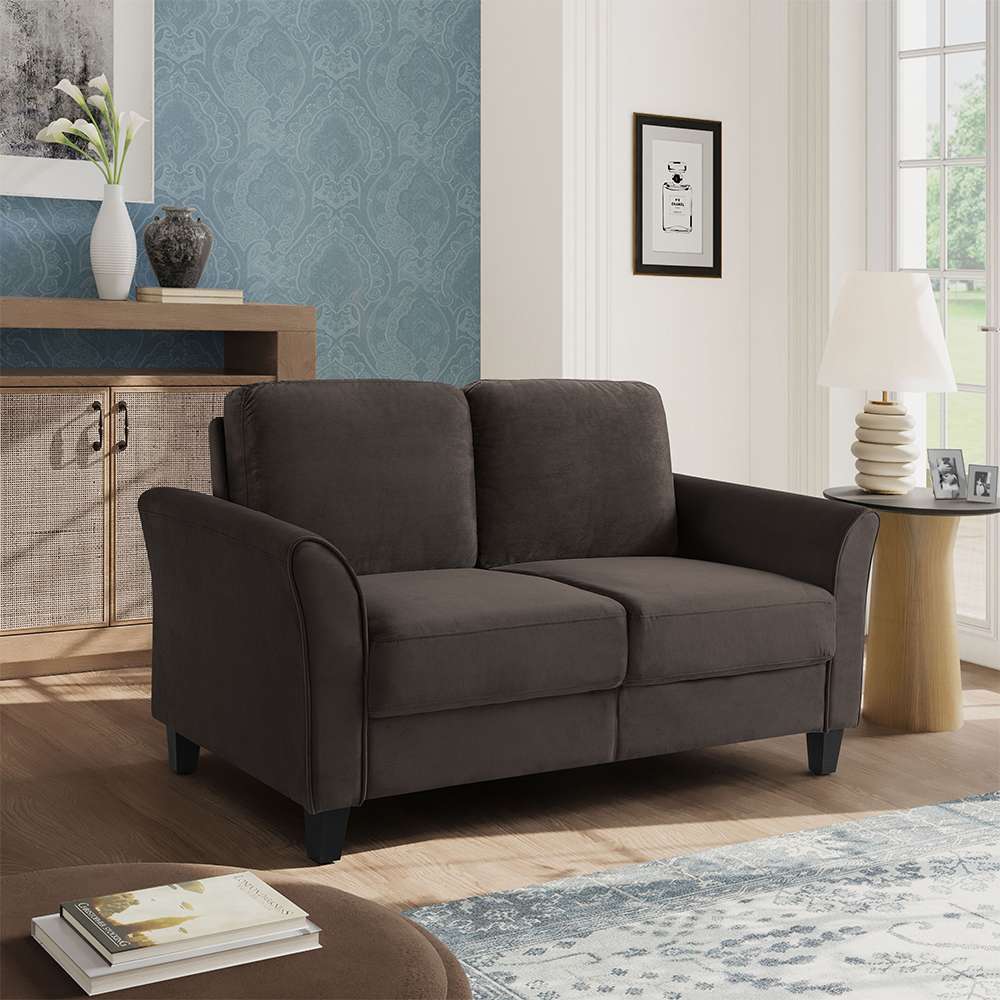 Lifestyle Solutions - Westley Loveseat with Curved Arms, Coffee  - CCWENKS2M26CFVA veiw 5