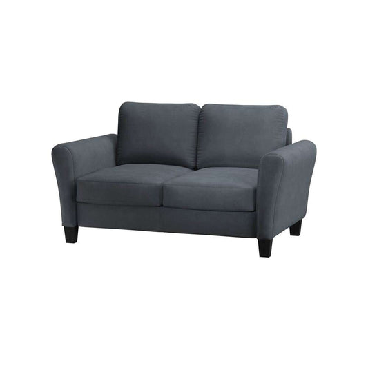 Lifestyle Solutions - Westley Loveseat with Rolled Arms, Dark Grey  - CCWENKS2M26DGRA veiw 1