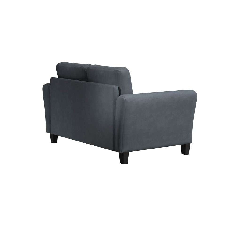 Lifestyle Solutions - Westley Loveseat with Rolled Arms, Dark Grey  - CCWENKS2M26DGRA veiw 3