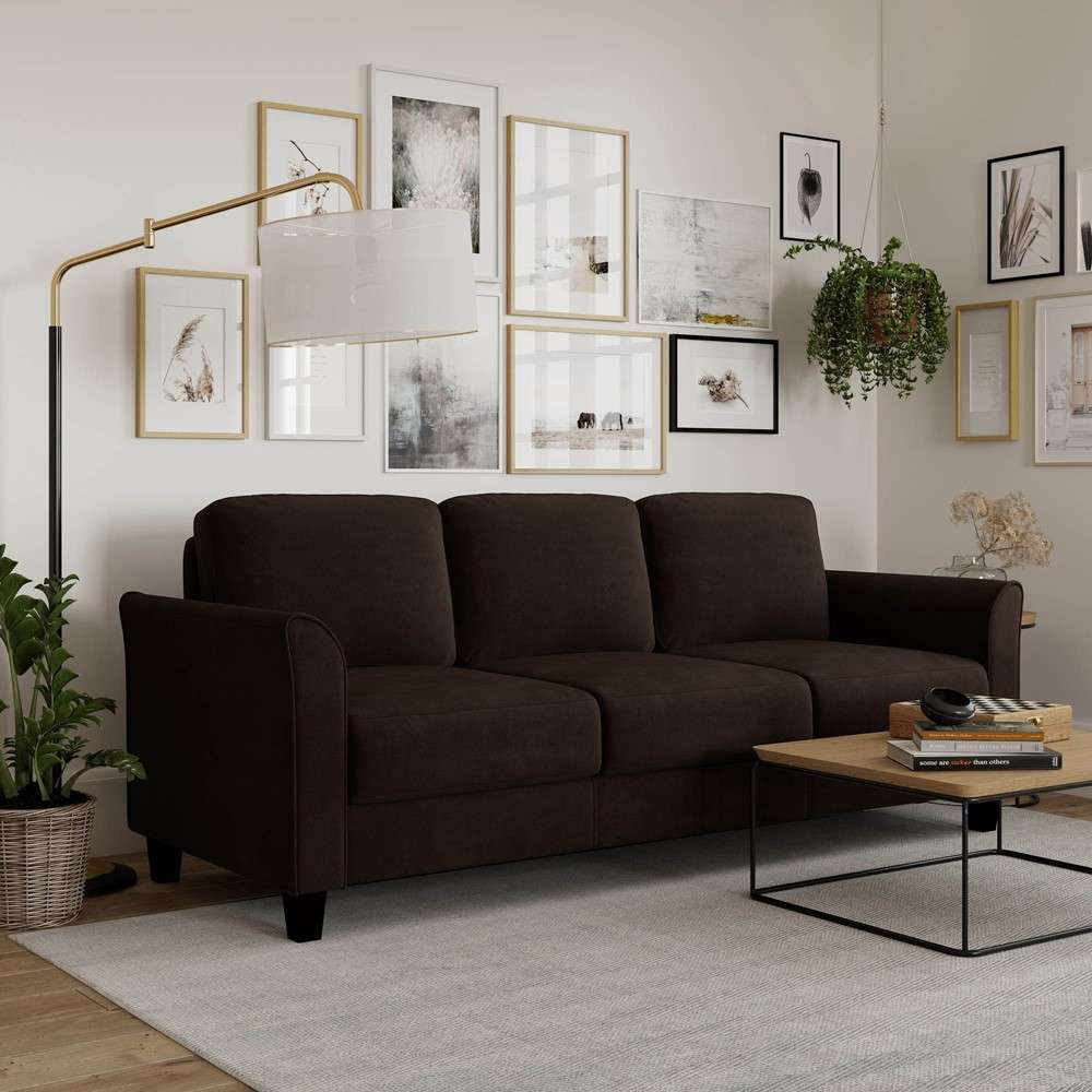 Lifestyle Solutions - Westley Sofa with Curved Arms, Coffee  - CCWENKS3M26CFVA veiw 4