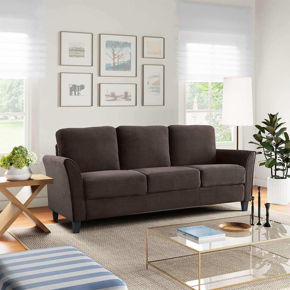 Lifestyle Solutions - Westley Sofa with Curved Arms, Coffee  - CCWENKS3M26CFVA veiw 5