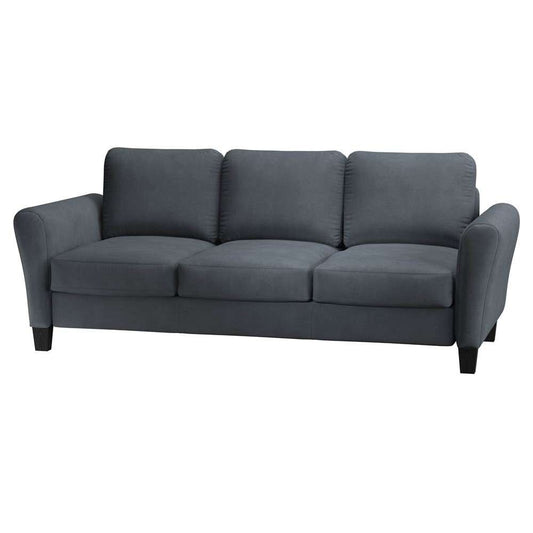 Lifestyle Solutions - Westley Sofa with Rolled Arms, Dark Grey  - CCWENKS3M26DGRA veiw 1