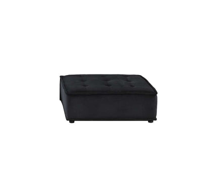 Lilola Home - Anna Black Velvet 5 Pc Sectional Sofa - 81402-5B veiw 9