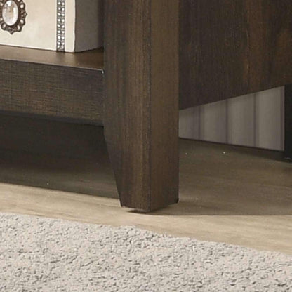 Lilola Home Benito Dark Dusty Brown 70in Wide TV Stand with Open Shelves and Cable Management - 97005 veiw 4