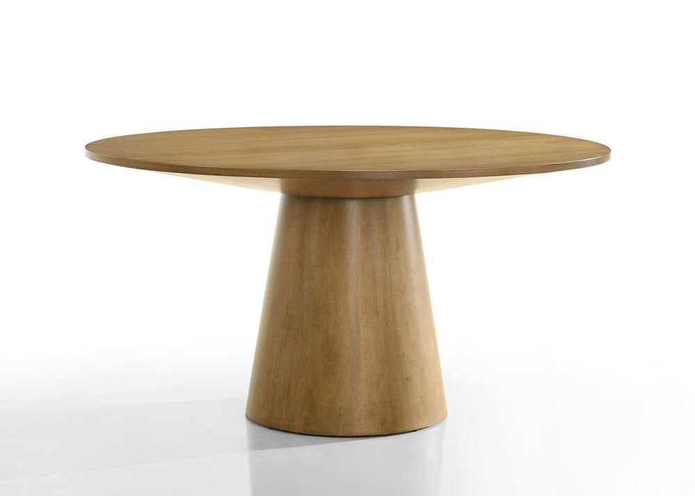 Lilola Home - Jasper Driftwood Finish 59in Wide Contemporary Round Dining Table - 30018 veiw 2
