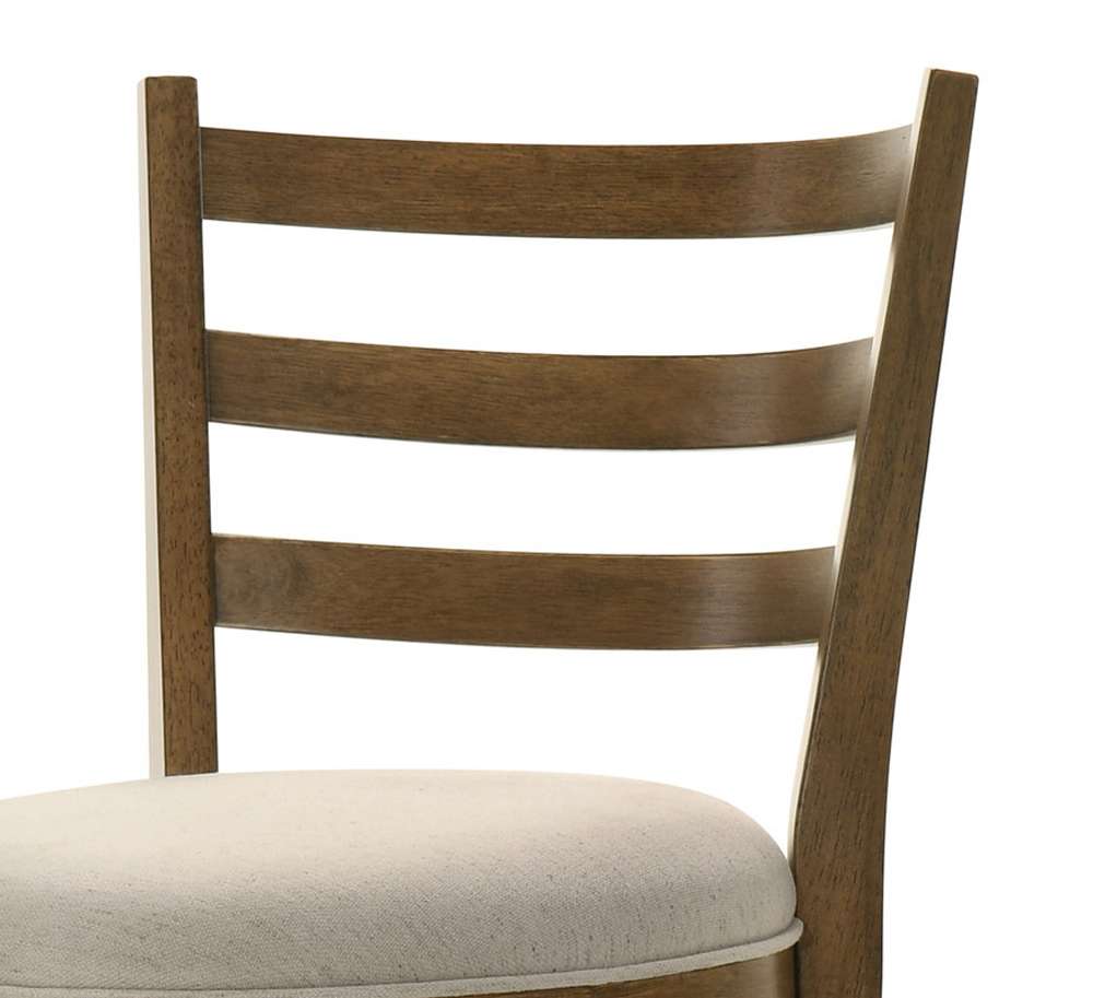 Lilola Home - Joplin Walnut Ladder Back Counter Height Chair with Upholstered Seat - 30519_LIL veiw 3