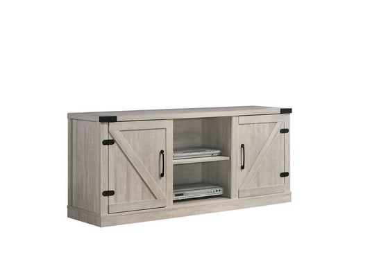 Lilola Home Salma Dusty Gray 58in Wide TV Stand with 2 Open Shelves and 2 Cabinets - 97008 veiw 2