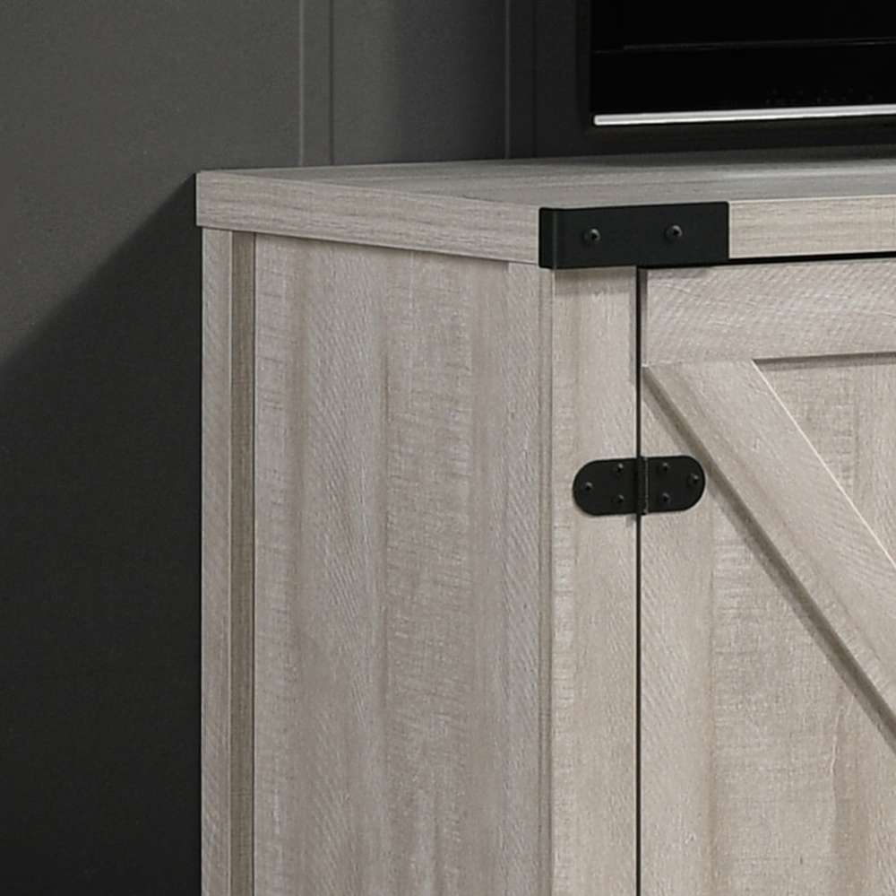 Lilola Home Salma Dusty Gray 58in Wide TV Stand with 2 Open Shelves and 2 Cabinets - 97008 veiw 4