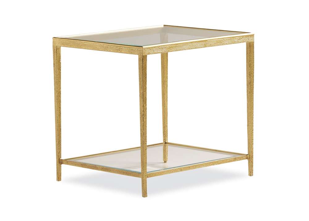 Maitland Smith - Jinx Brass Rectangle Side Table - HM1019E-2 veiw 1