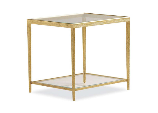 Maitland Smith - Jinx Brass Rectangle Side Table - HM1019E-2 veiw 1