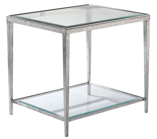 Maitland Smith - Jinx Nickel Rectangular Side Table - HM1019E veiw 1