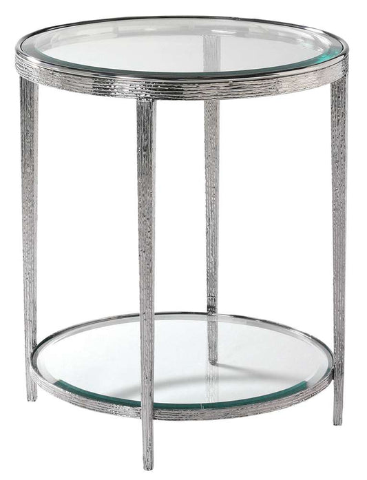 Maitland Smith - Jinx Nickel Round Side Table - HM1020L veiw 1