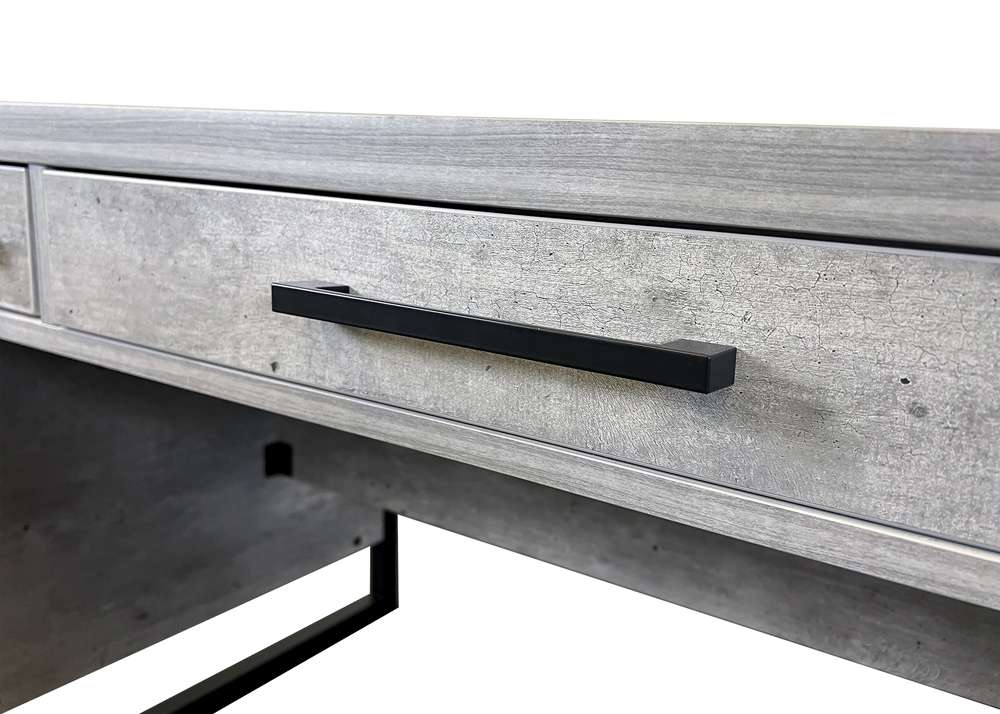 Martin Furniture- Mason- Modern Wood Laminate Office Desk, Writing Table, Desk With Drawers, Concrete Gray -MNC384 veiw 6