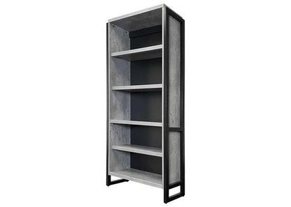 Martin Furniture- Mason- Modern Open Wood Laminate Bookcase, Bookcase Shelves, Office Storage Unit, Fully Assembled, Concrete Gray -MNC3678 veiw 1