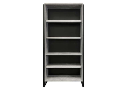 Martin Furniture- Mason- Modern Open Wood Laminate Bookcase, Bookcase Shelves, Office Storage Unit, Fully Assembled, Concrete Gray -MNC3678 veiw 2