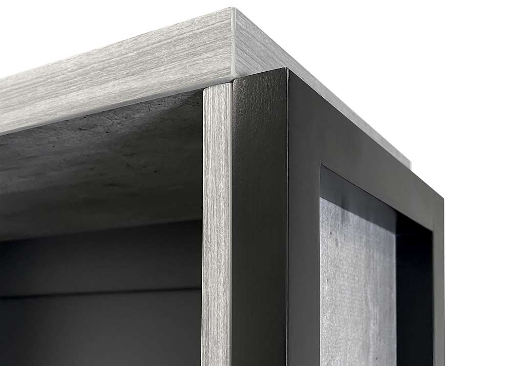 Martin Furniture- Mason- Modern Open Wood Laminate Bookcase, Bookcase Shelves, Office Storage Unit, Fully Assembled, Concrete Gray -MNC3678 veiw 3